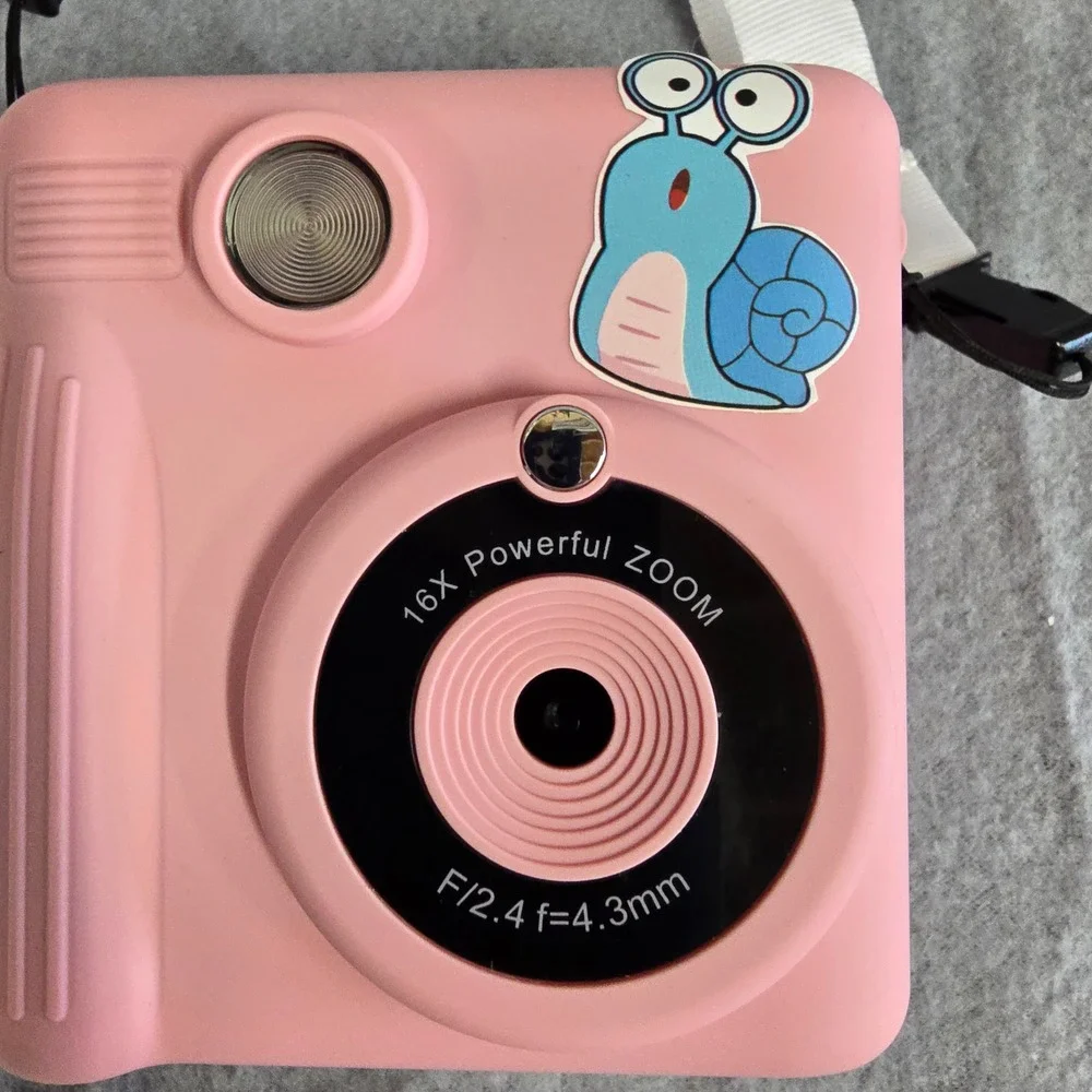 Vivitar Kids Instant Print Digital Camera Pink 16X Zoom Model 45379IC Bundle